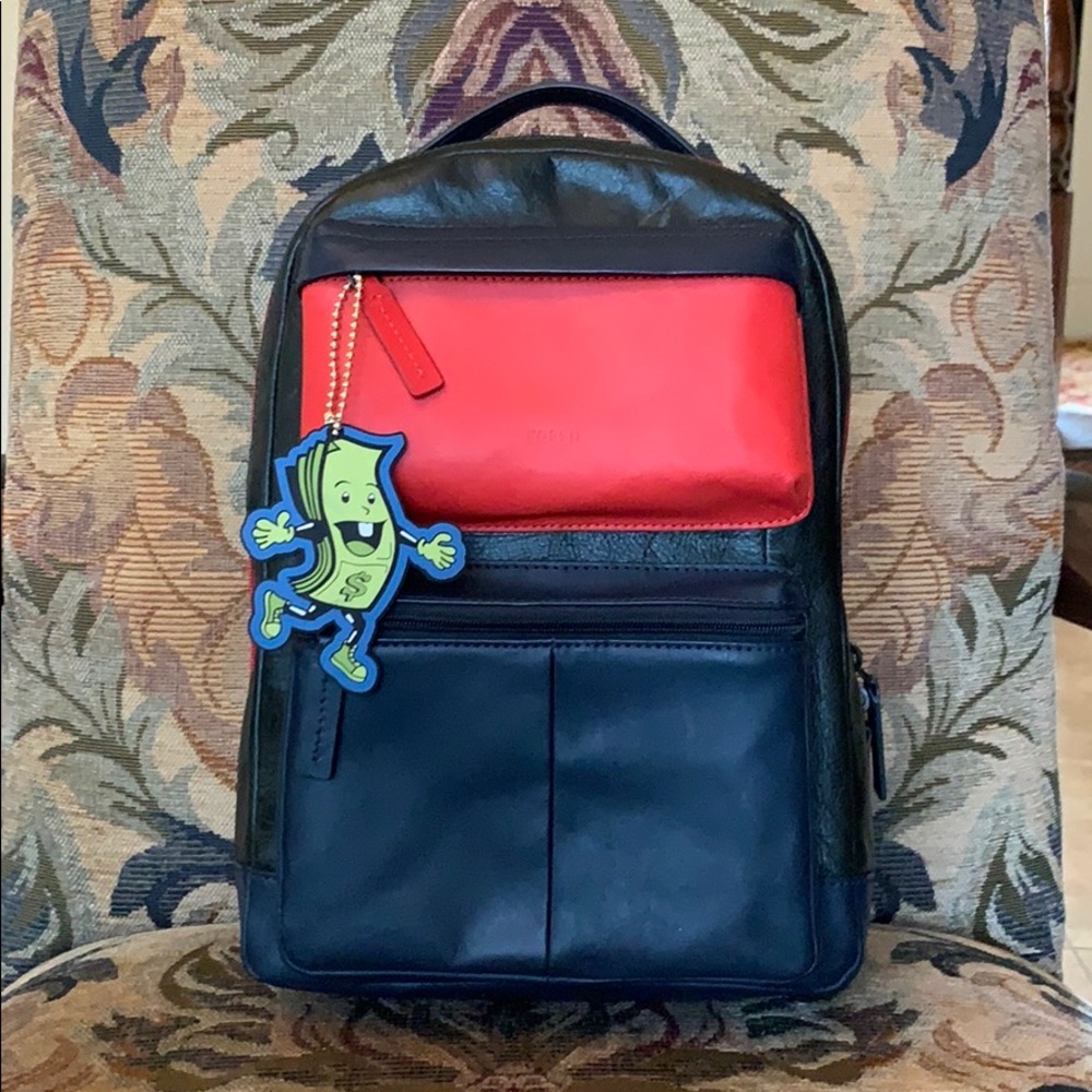 Leather Fossil Backpack